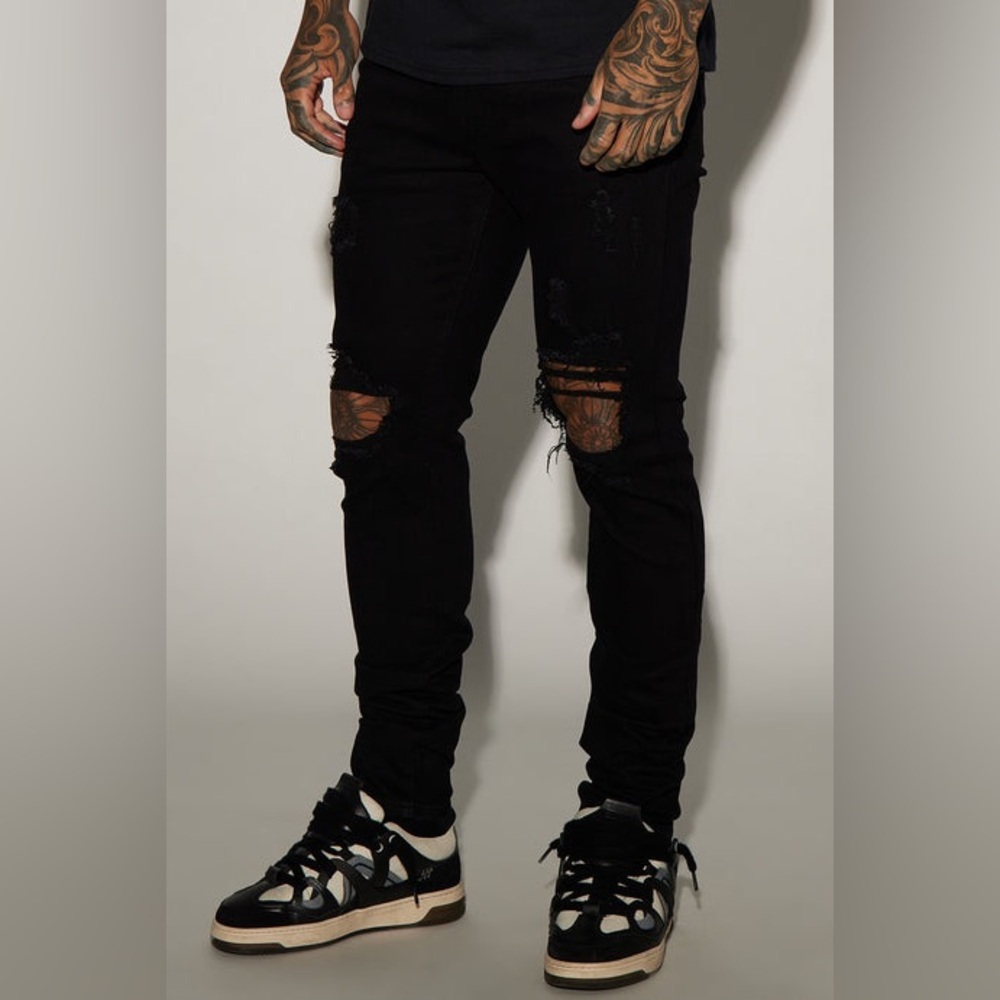 Fashion Nova Mens Distressed Men's Jeans